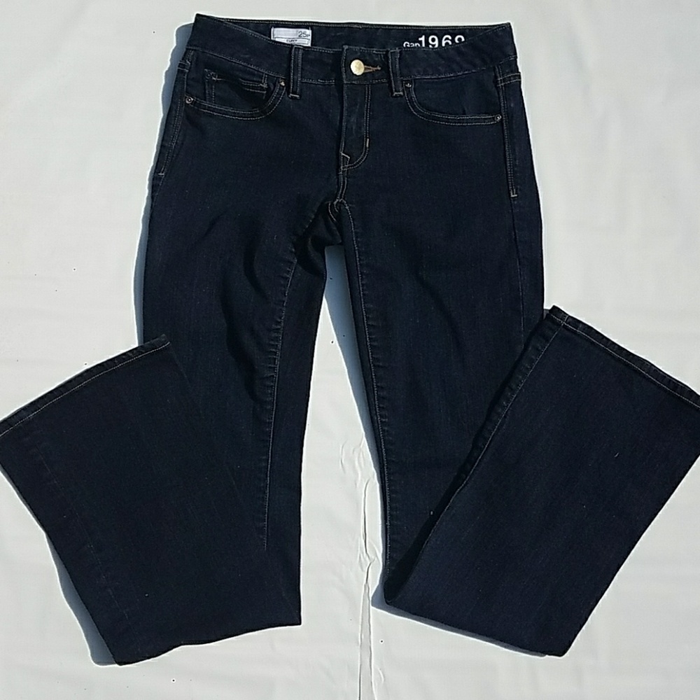 ❤Gap dark wash curvy skinny boot jeans size 25